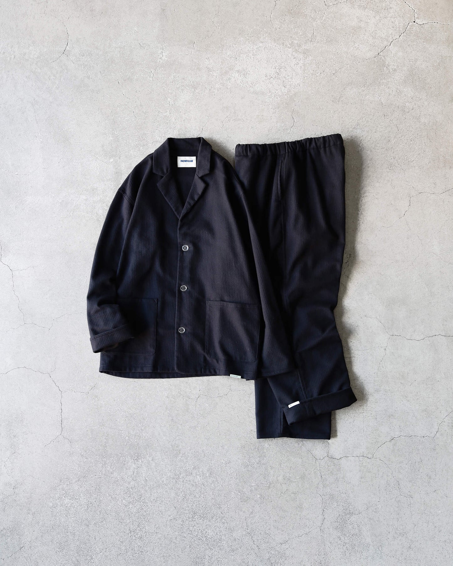 "day" pajama #soft cotton pique "black"