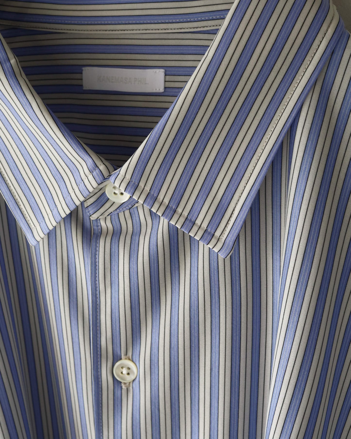 46G Stripe Atmosphere Shirt "SAX BLACK"