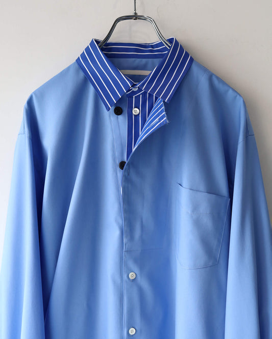 OXFORD LAYERED SHIRT "Blu"