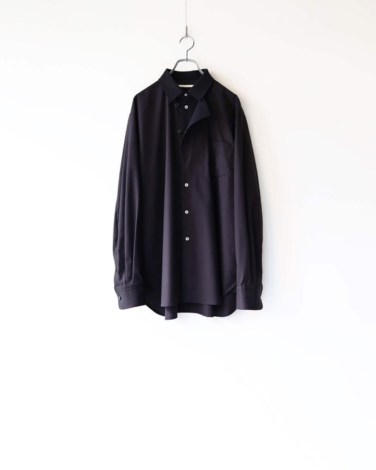 OXFORD LAYERED SHIRT "Bk"