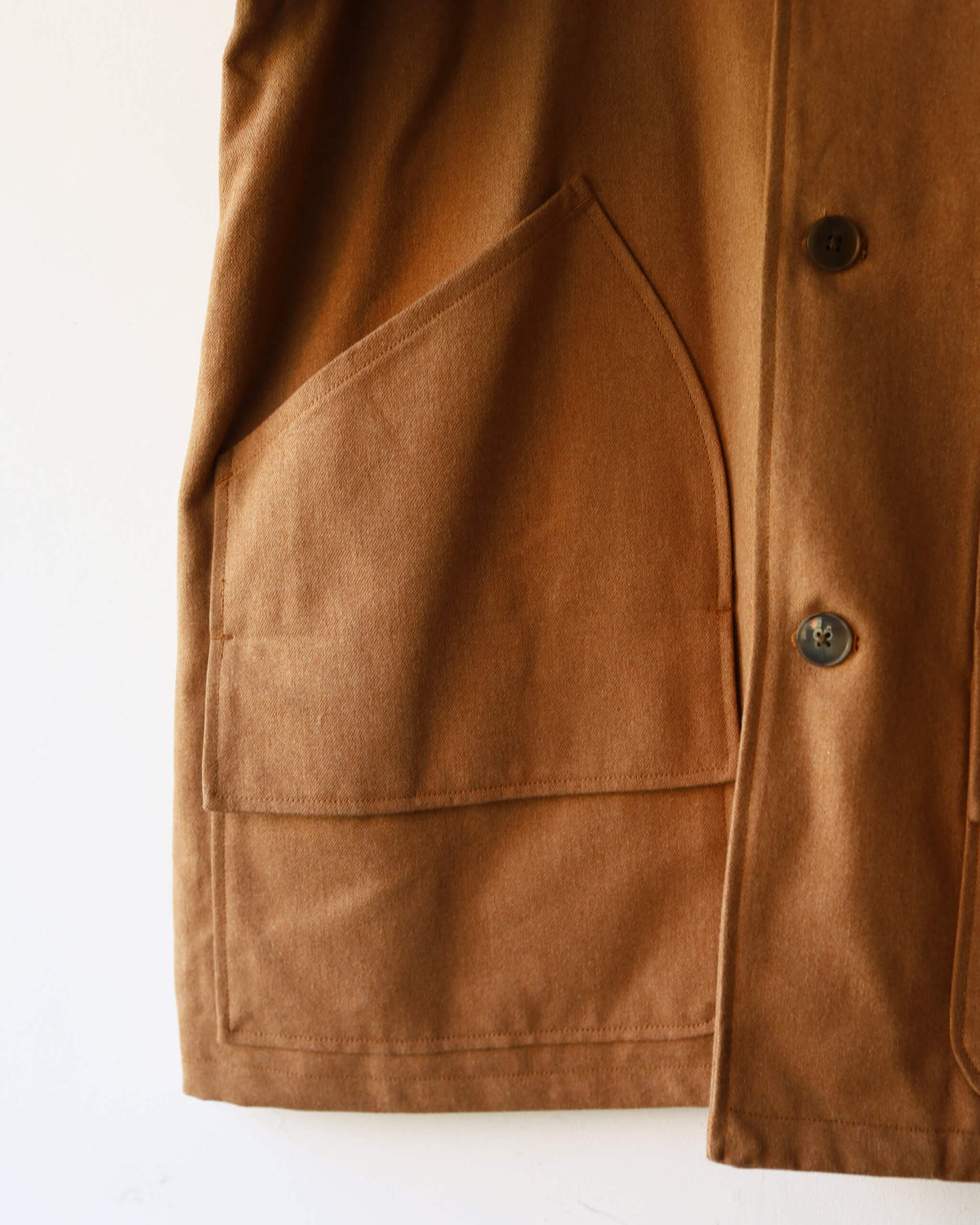CHASSEUR JACKET ORGANIC COTTON DUCK "NATURAL BROWN"