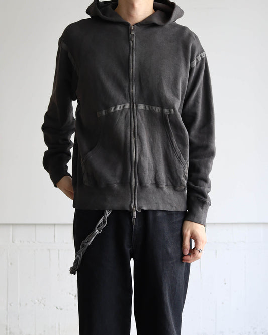 GARMENT DYED SWEAT HOODIE "KURE"