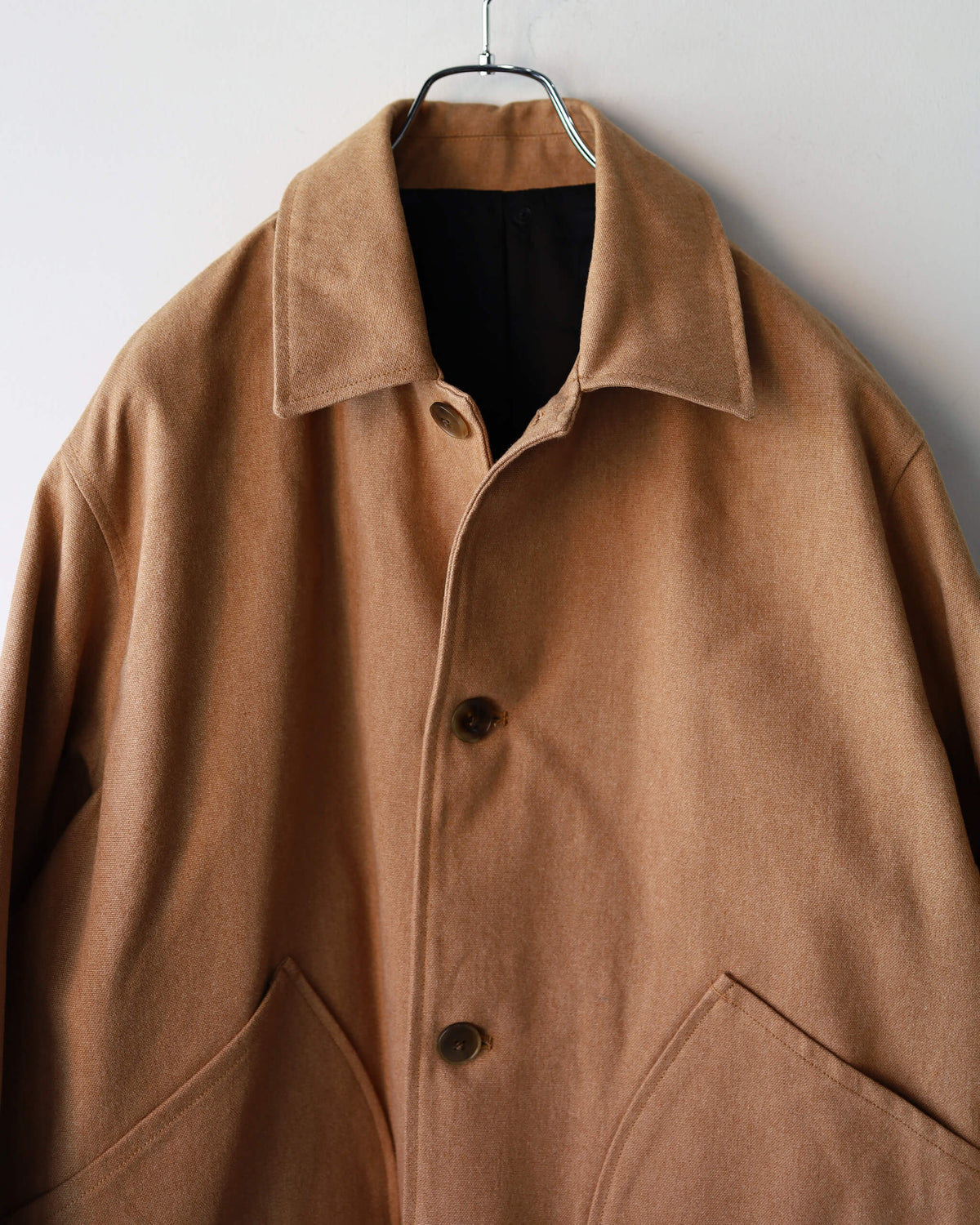 CHASSEUR JACKET ORGANIC COTTON DUCK "NATURAL BROWN"