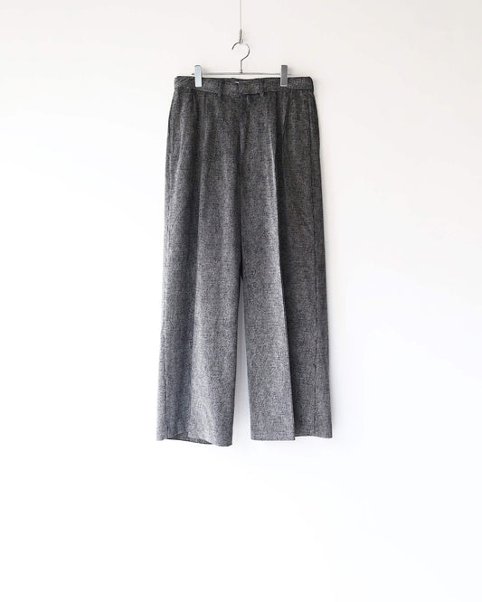 TACKED TROUSERS "BLACK x WHITE"