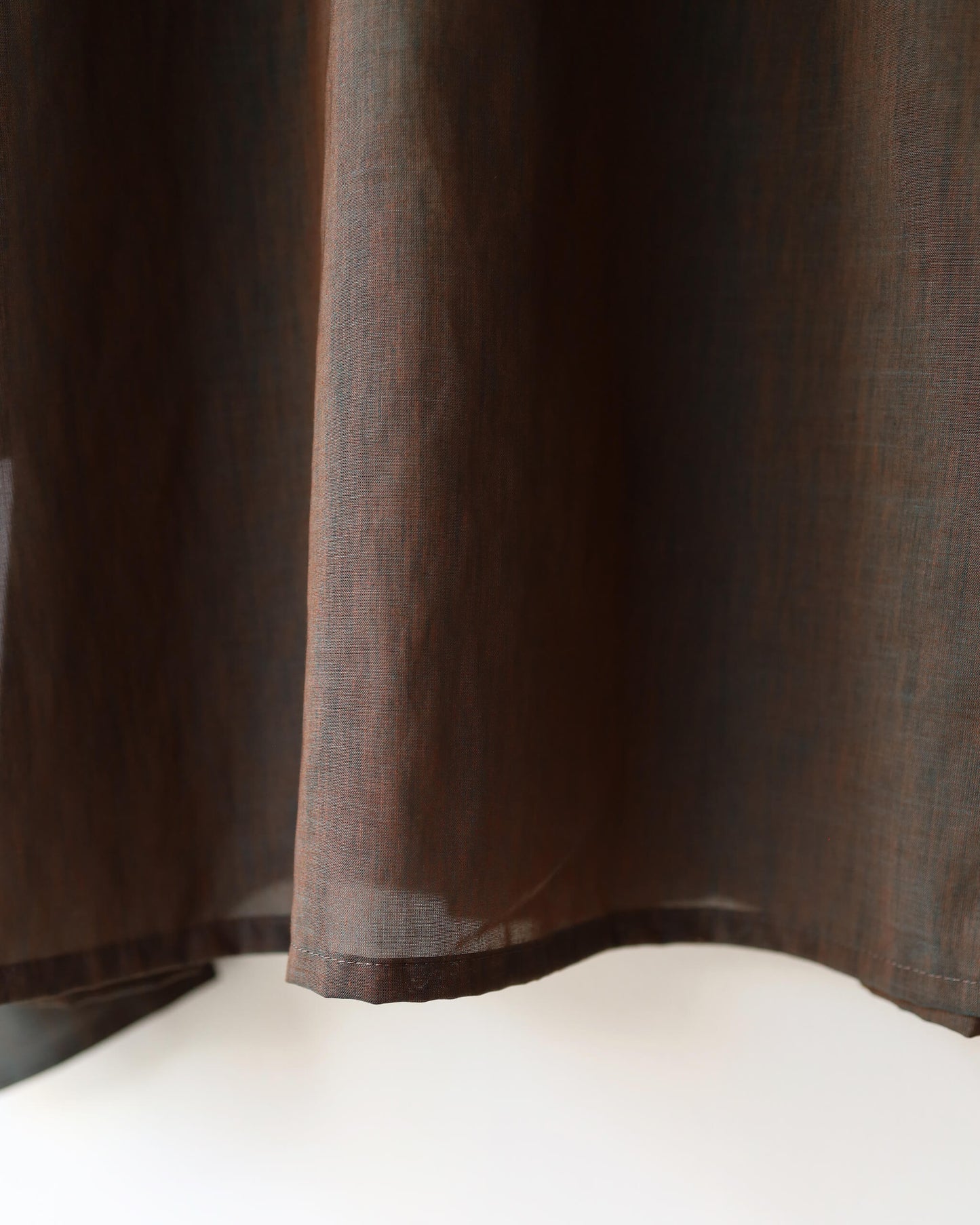 Chambray Panel Shirts "Brown"