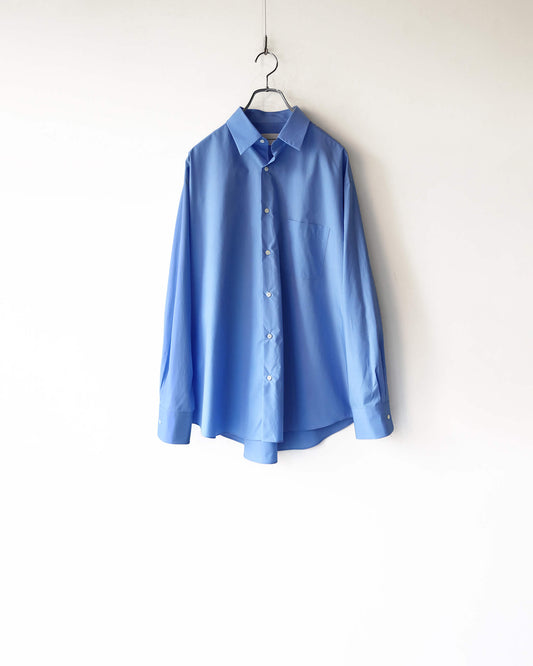 COMFORT FIT SHIRT ORGANIC GIZA TYPEWRITER "SAXE"