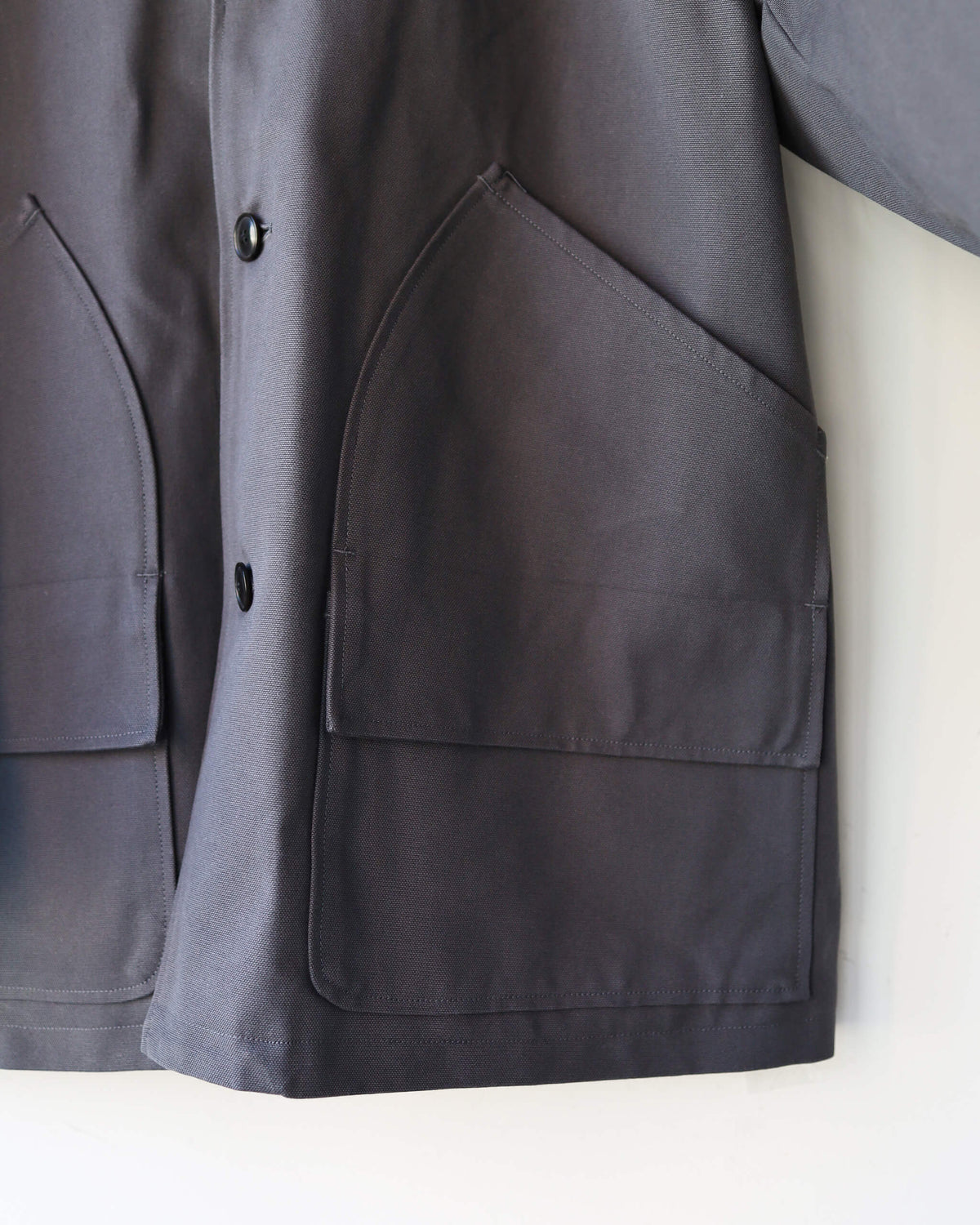 CHASSEUR JACKET ORGANIC COTTON DUCK "CHARCOAL"
