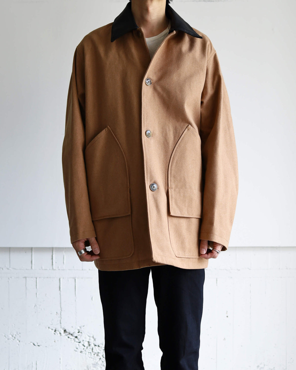CHASSEUR JACKET ORGANIC COTTON DUCK "NATURAL BROWN"