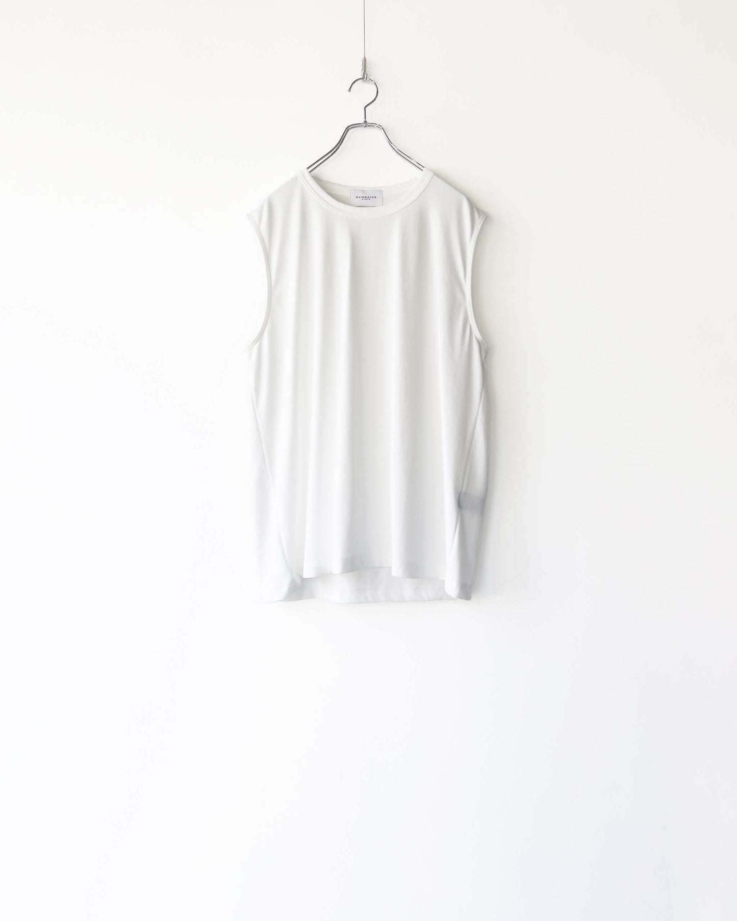 NO SLEEVE TEE "WHITE"