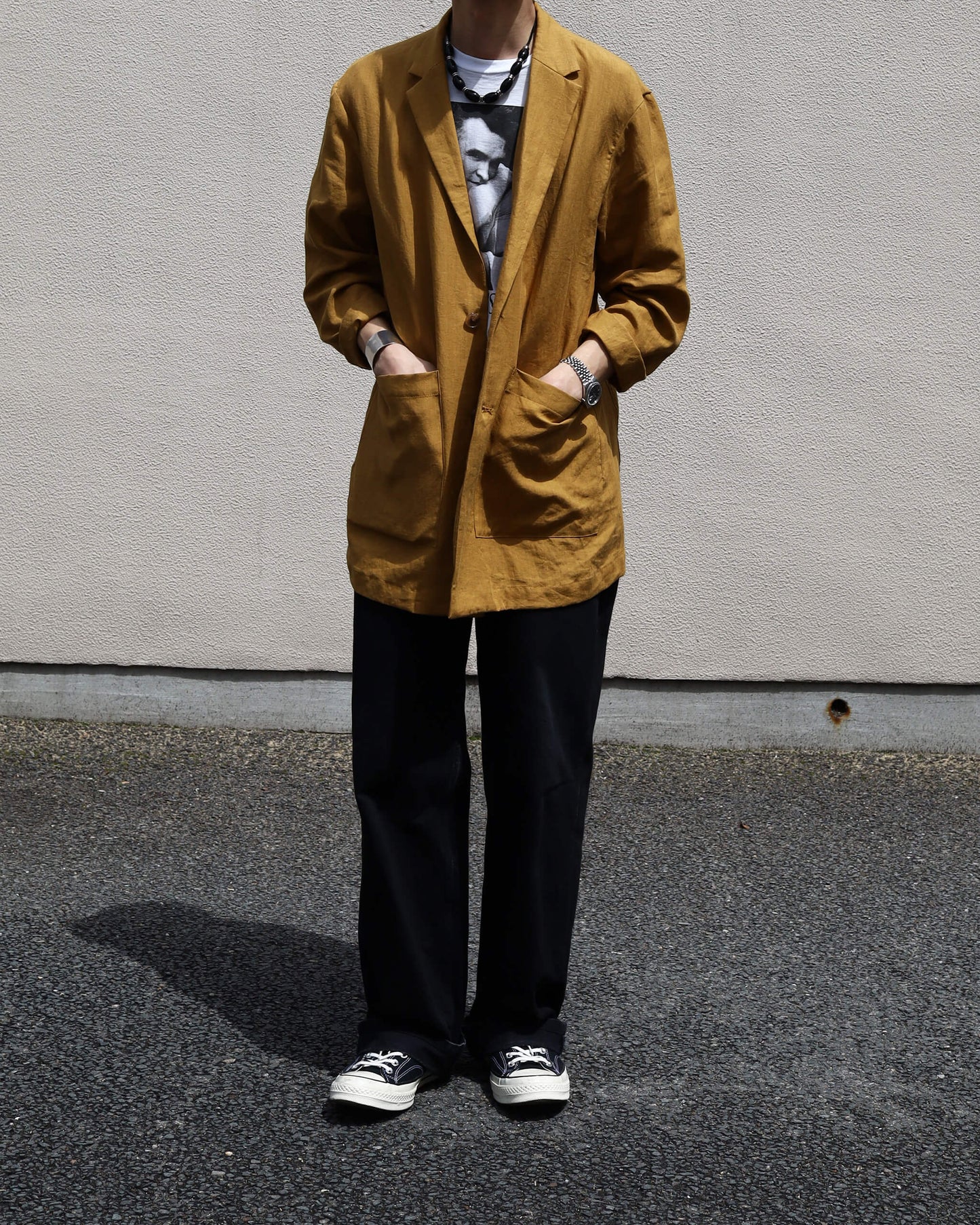 High count fine linen - Stranger jacket "Marigold"