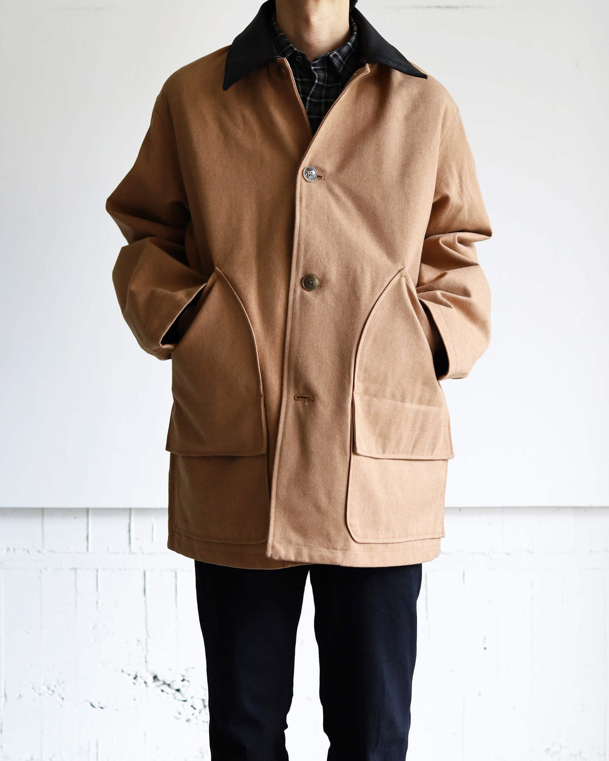 CHASSEUR JACKET ORGANIC COTTON DUCK "NATURAL BROWN"