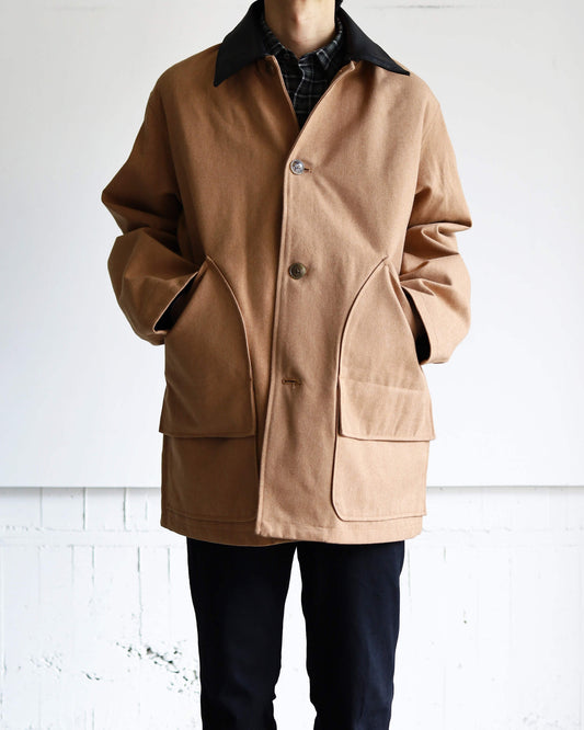 CHASSEUR JACKET ORGANIC COTTON DUCK "NATURAL BROWN"