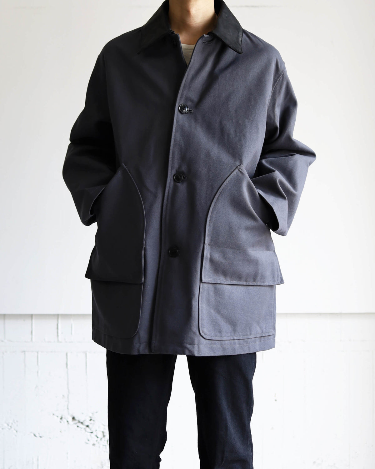 CHASSEUR JACKET ORGANIC COTTON DUCK "CHARCOAL"