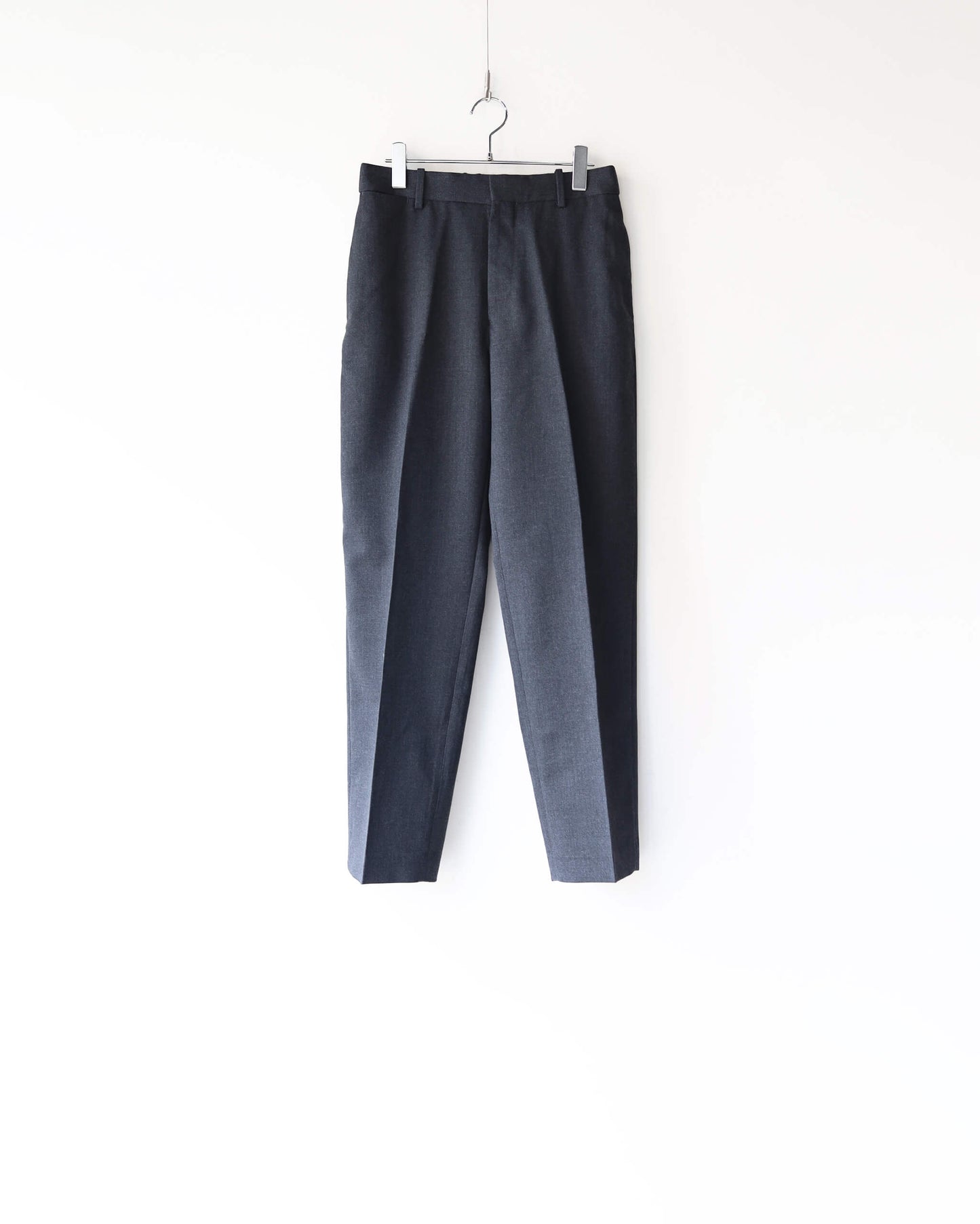 FLAT TAPERED TROUSERS ORGANIC WOOL SURVIVAL CLOTH®︎ "CHARCOAL"