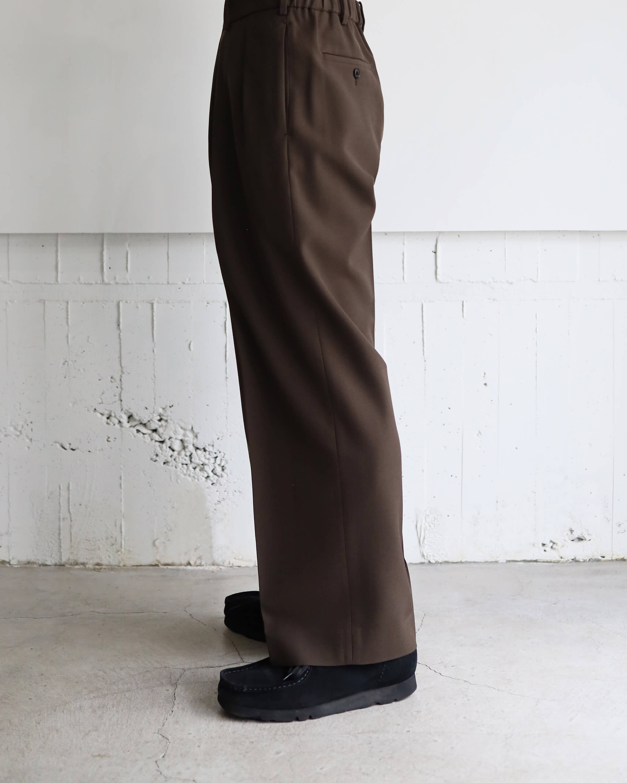 MARKAWARE DOUBLE PLEATED TROUSERS ORGANIC WOOL SURVIVAL CLOTH