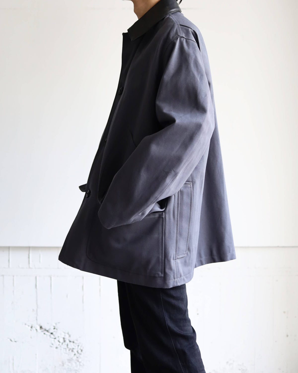 CHASSEUR JACKET ORGANIC COTTON DUCK "CHARCOAL"