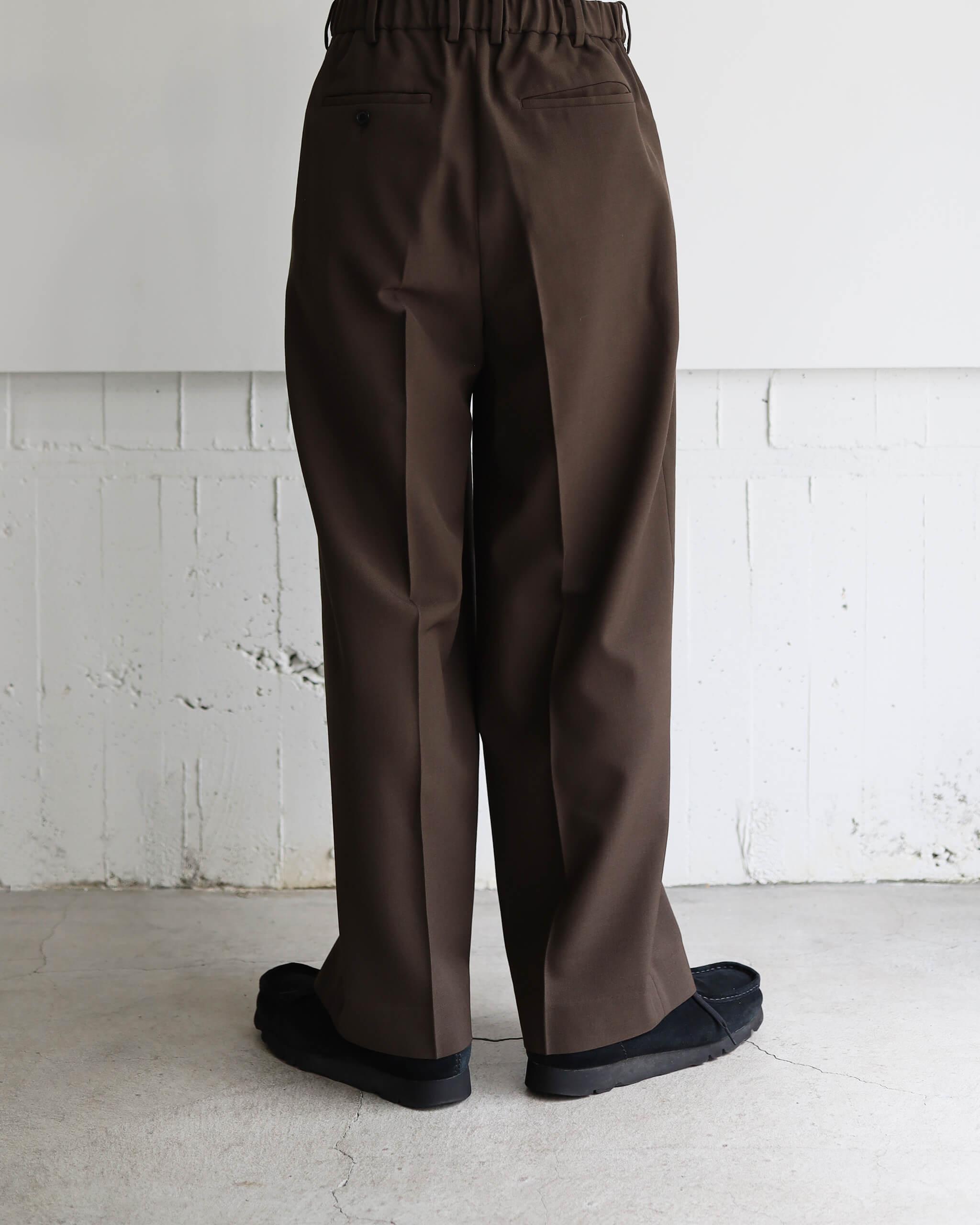 DOUBLE PLEATED TROUSERS ORGANIC WOOL SURVIVAL CLOTH 