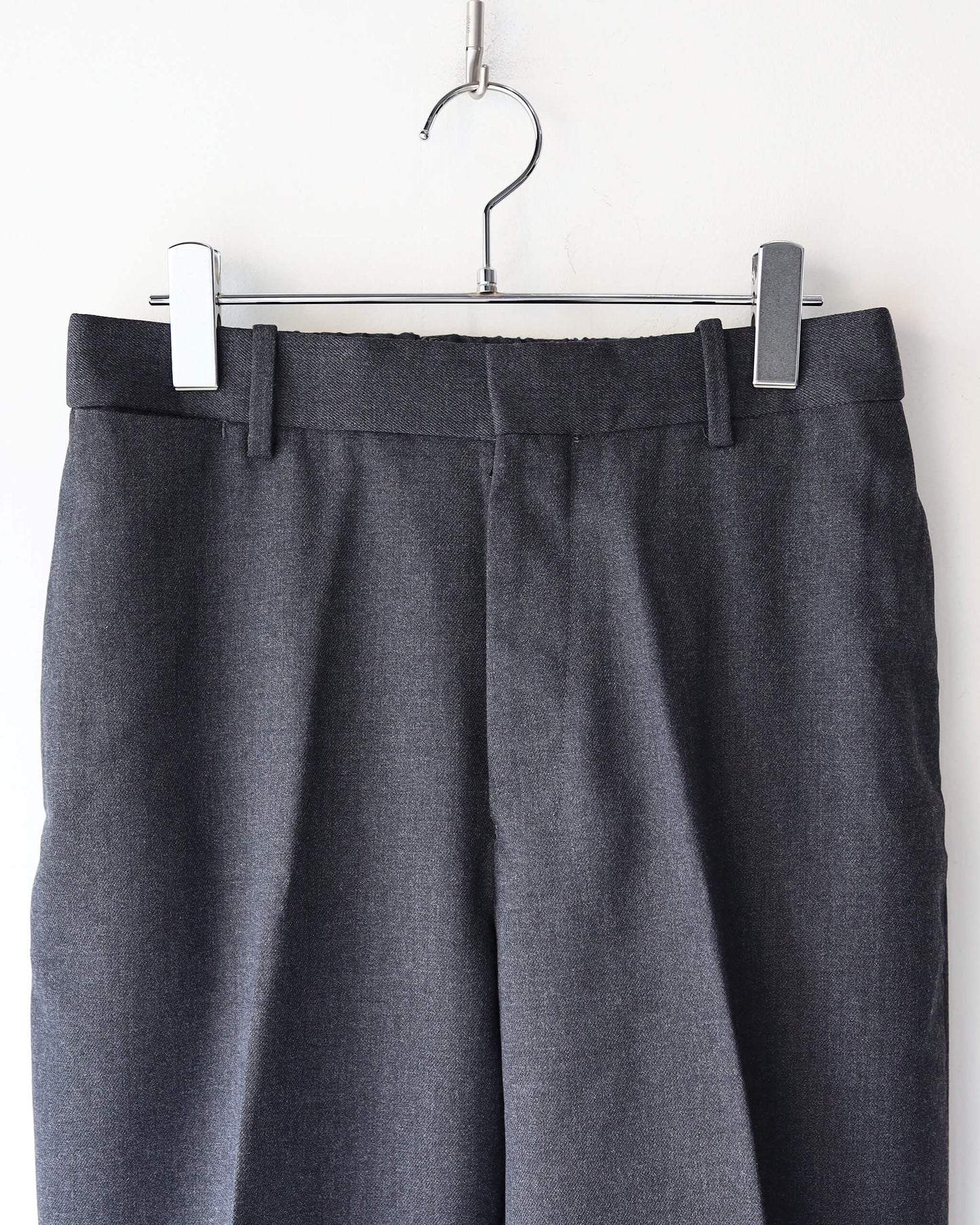 FLAT TAPERED TROUSERS ORGANIC WOOL SURVIVAL CLOTH®︎ "CHARCOAL"