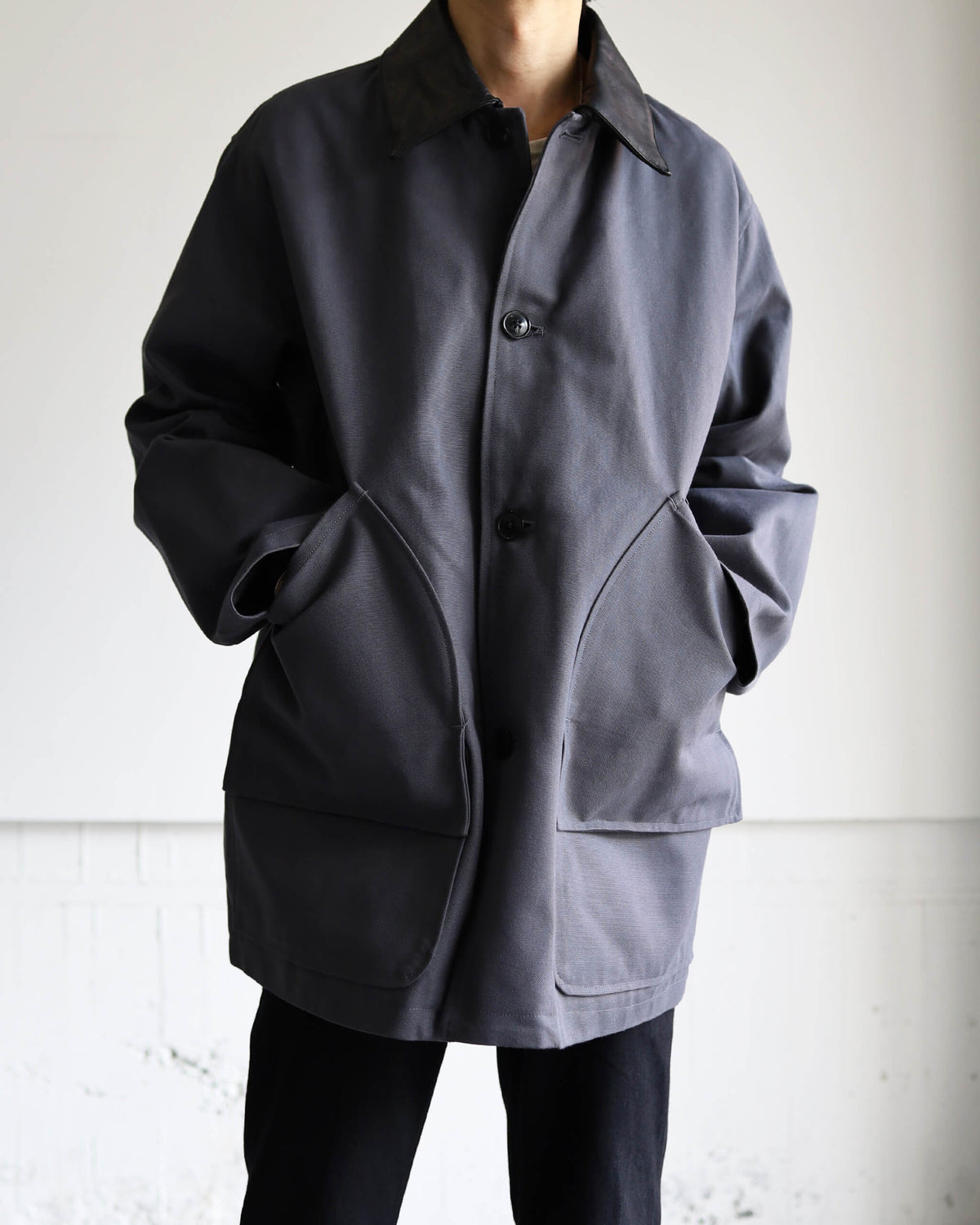 CHASSEUR JACKET ORGANIC COTTON DUCK "CHARCOAL"