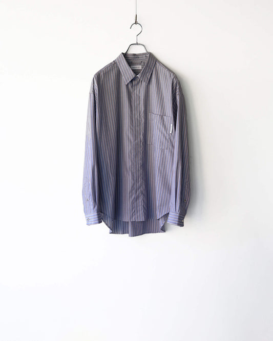 GIZA STRIPE SHIRTS "NAVY"
