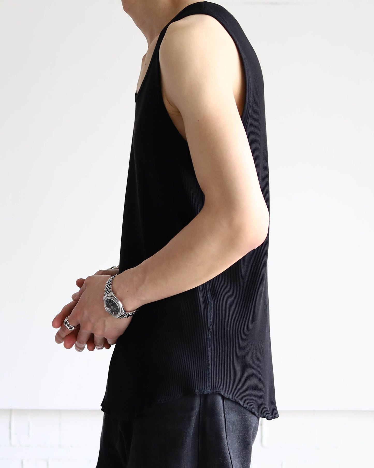 [Exclusive] SKIN TOP - MENS "BLACK"