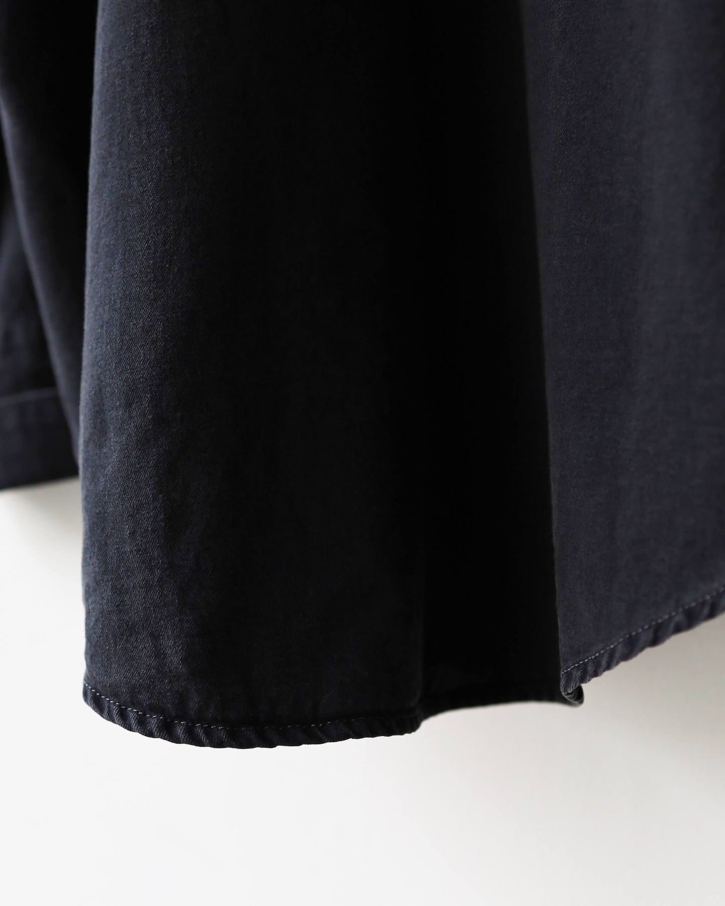 5.5oz selvage DENIM SHIRT "WASHED BLACK"
