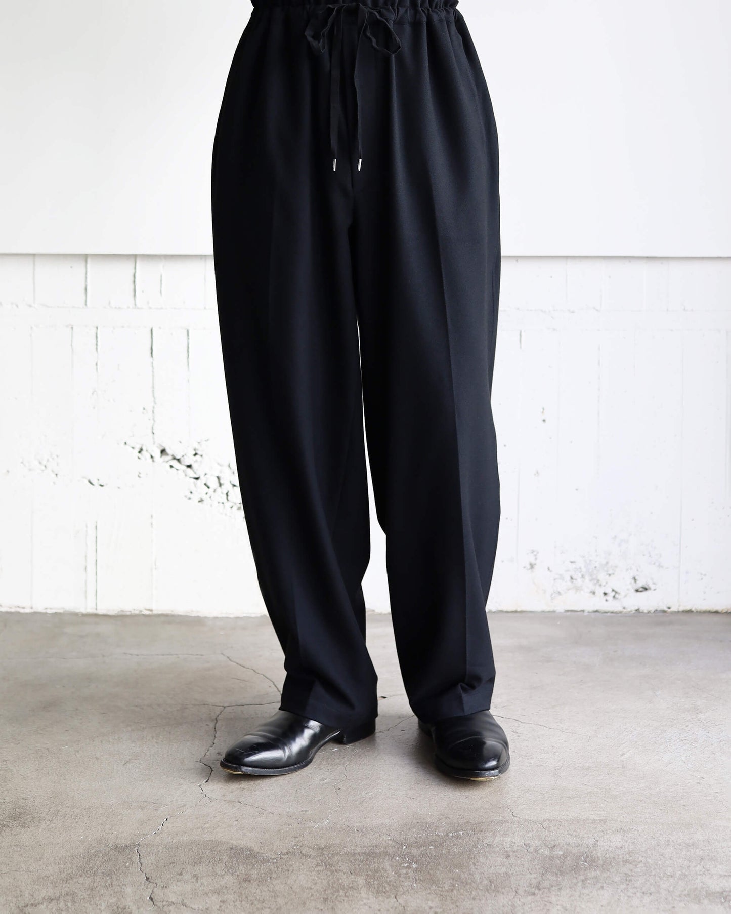 FRENCH TWILL DOUGI PANTS "BLACK"