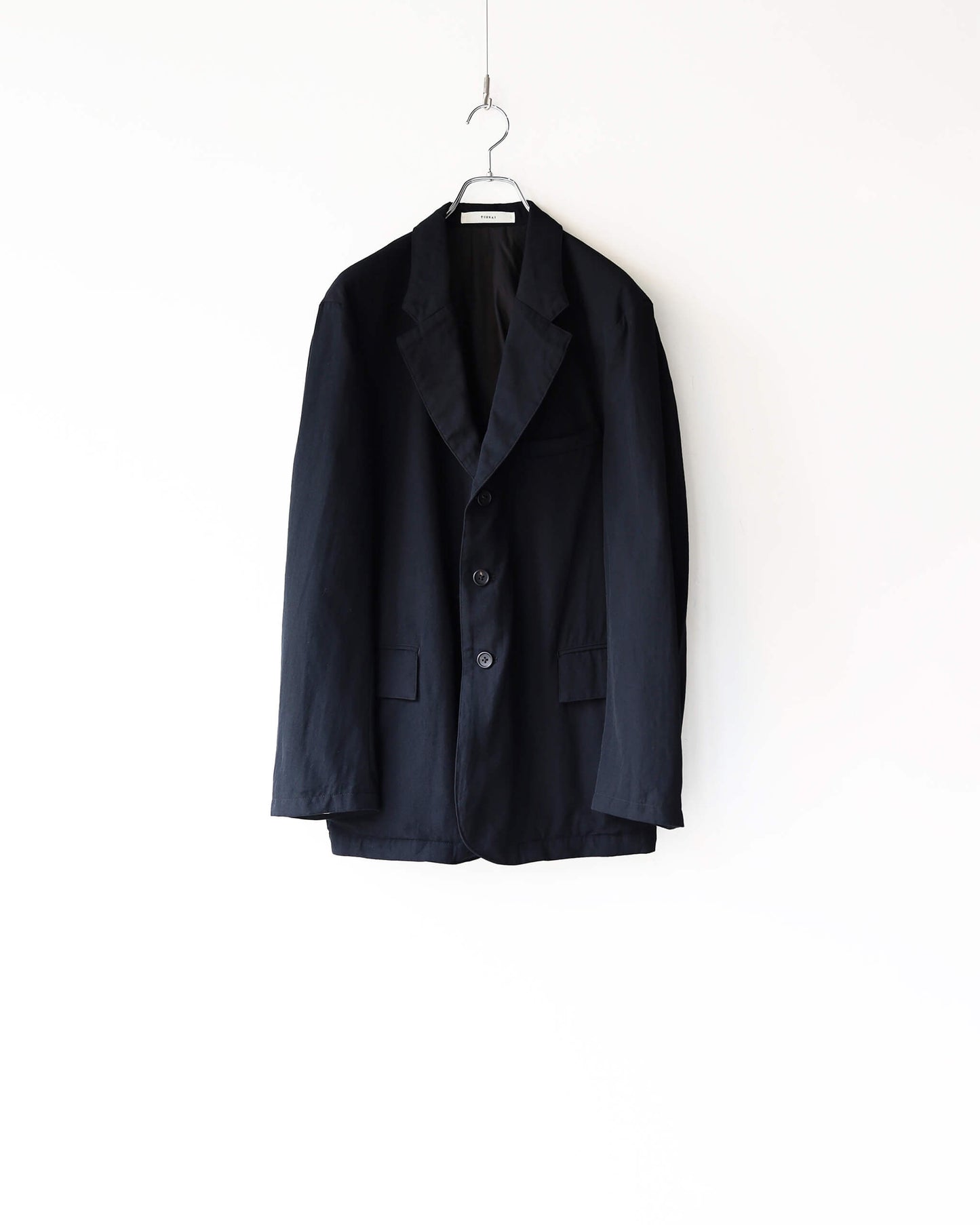 WOOL SILK GABARDINE / 3B JACKET "BLACK"