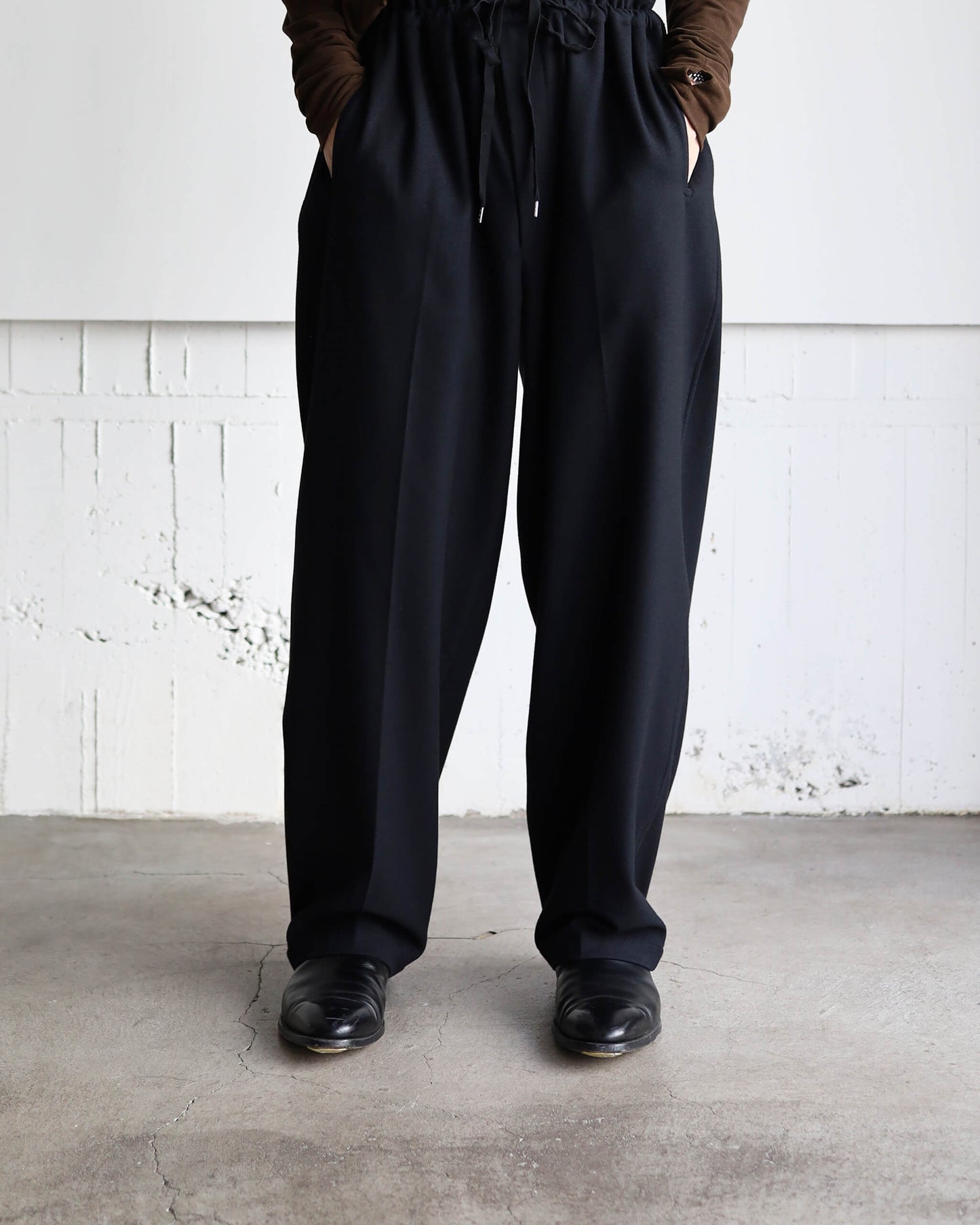 FRENCH TWILL DOUGI PANTS "BLACK"