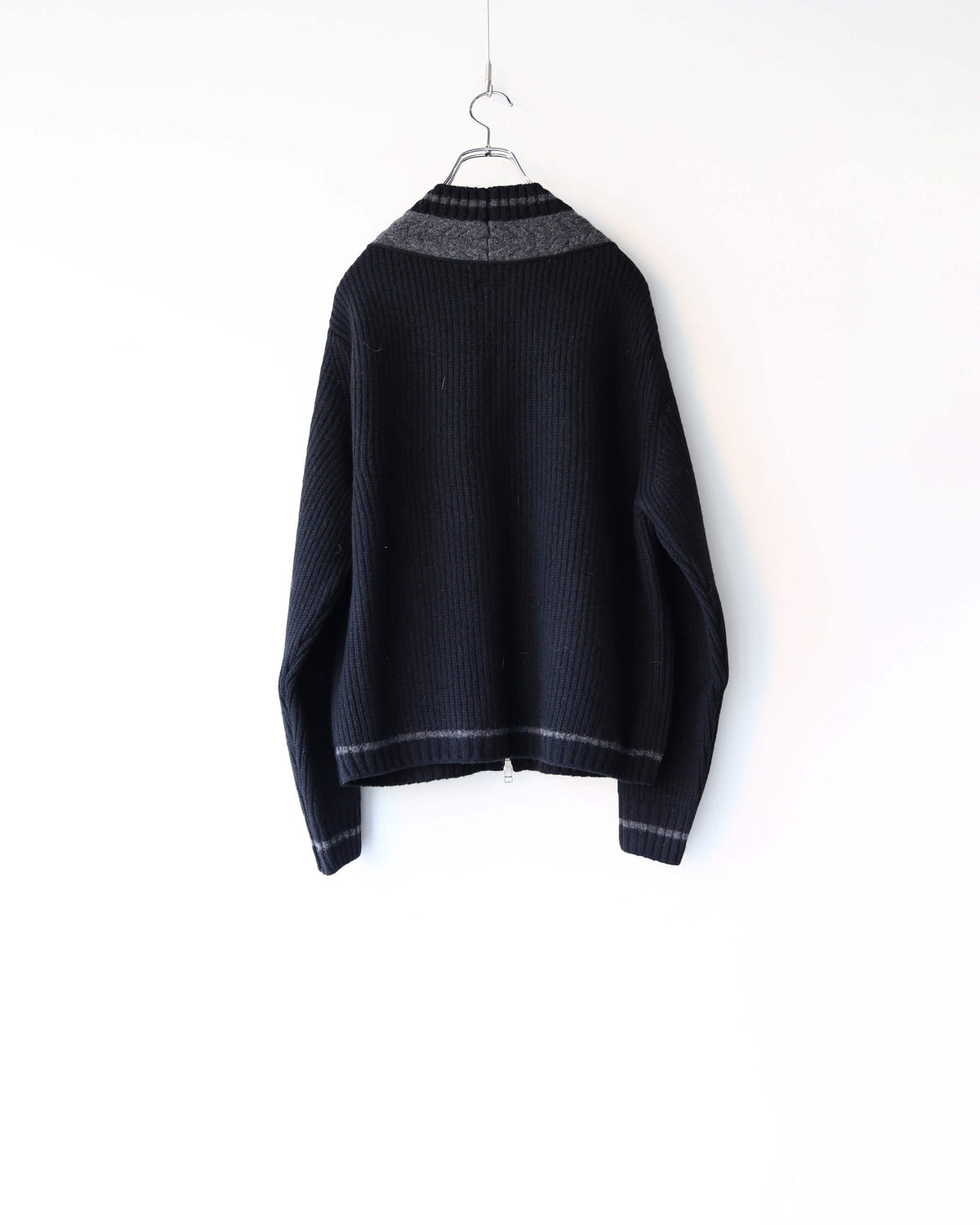 CABLE KNIT CARDIGAN "Bk"