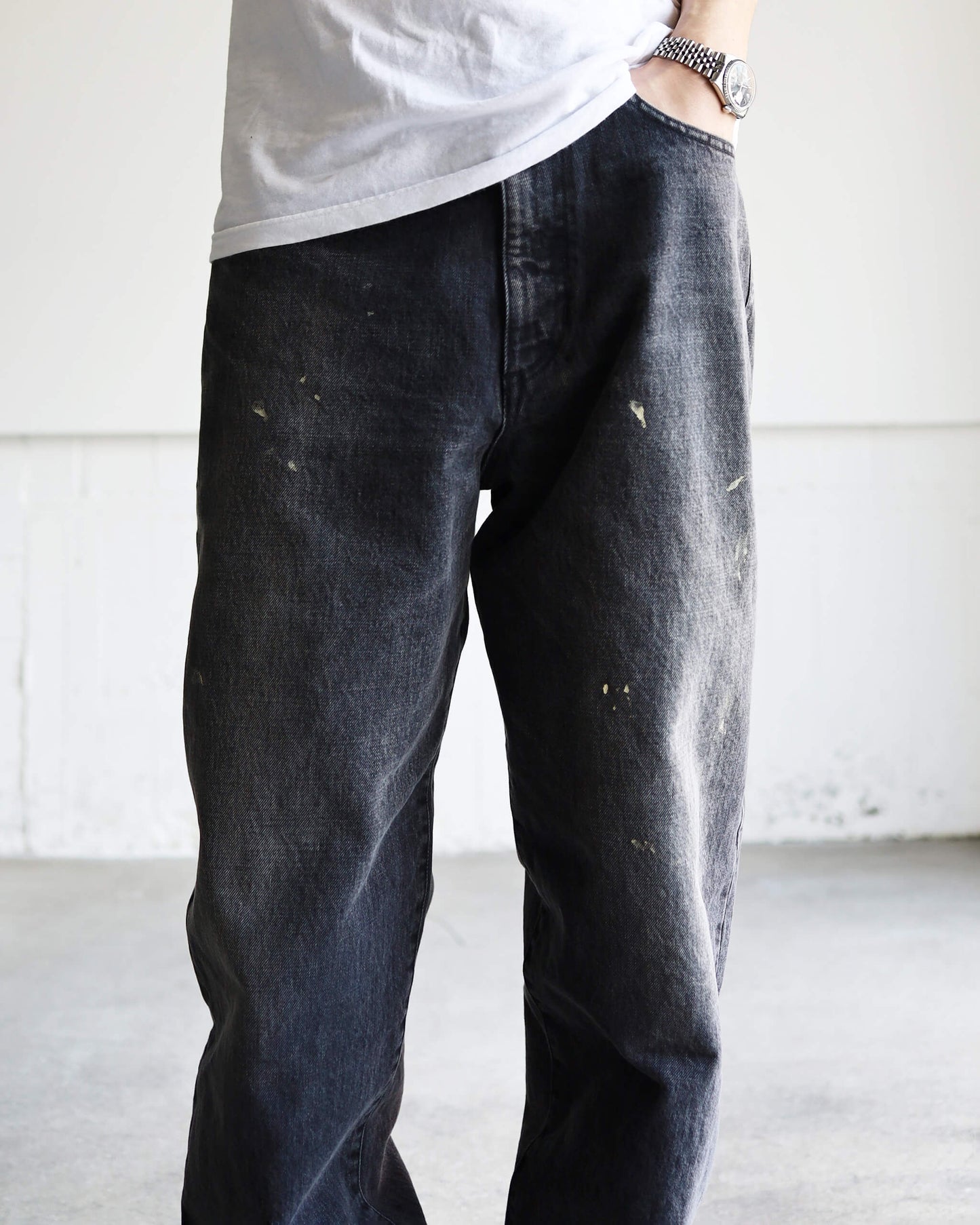 SELVEDGE DENIM 5POCKET PANTS "BLACK"