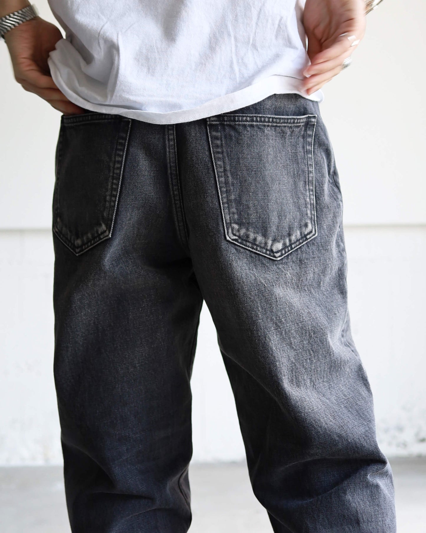 SELVEDGE DENIM 5POCKET PANTS "BLACK"