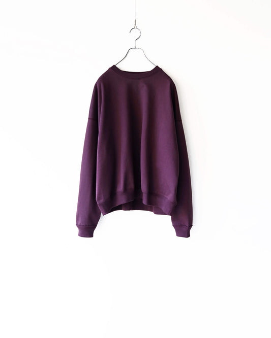 HUGE SWEAT SHORT ORGANIC COTTON HEAVY FLEECE "D.PURPLE"