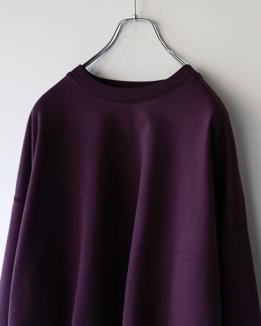 HUGE SWEAT SHORT ORGANIC COTTON HEAVY FLEECE "D.PURPLE"