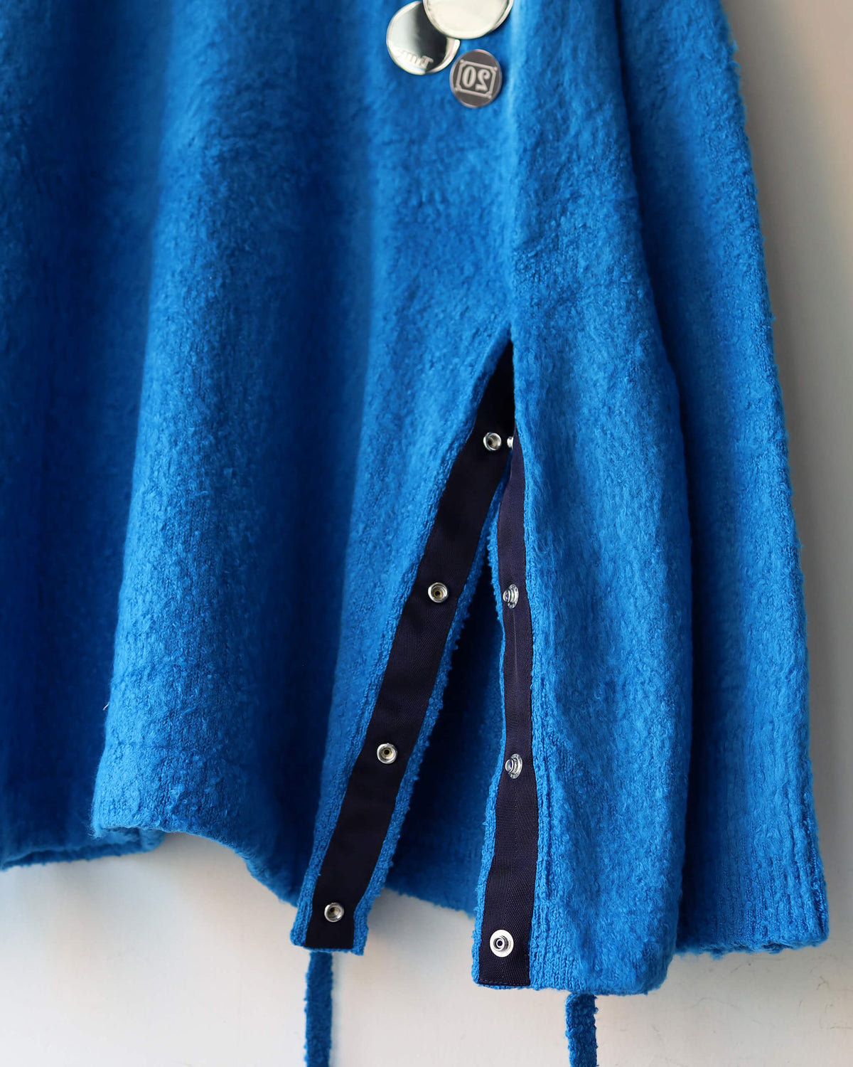 HEM-SLIT KNIT PULLOVER "Blu"