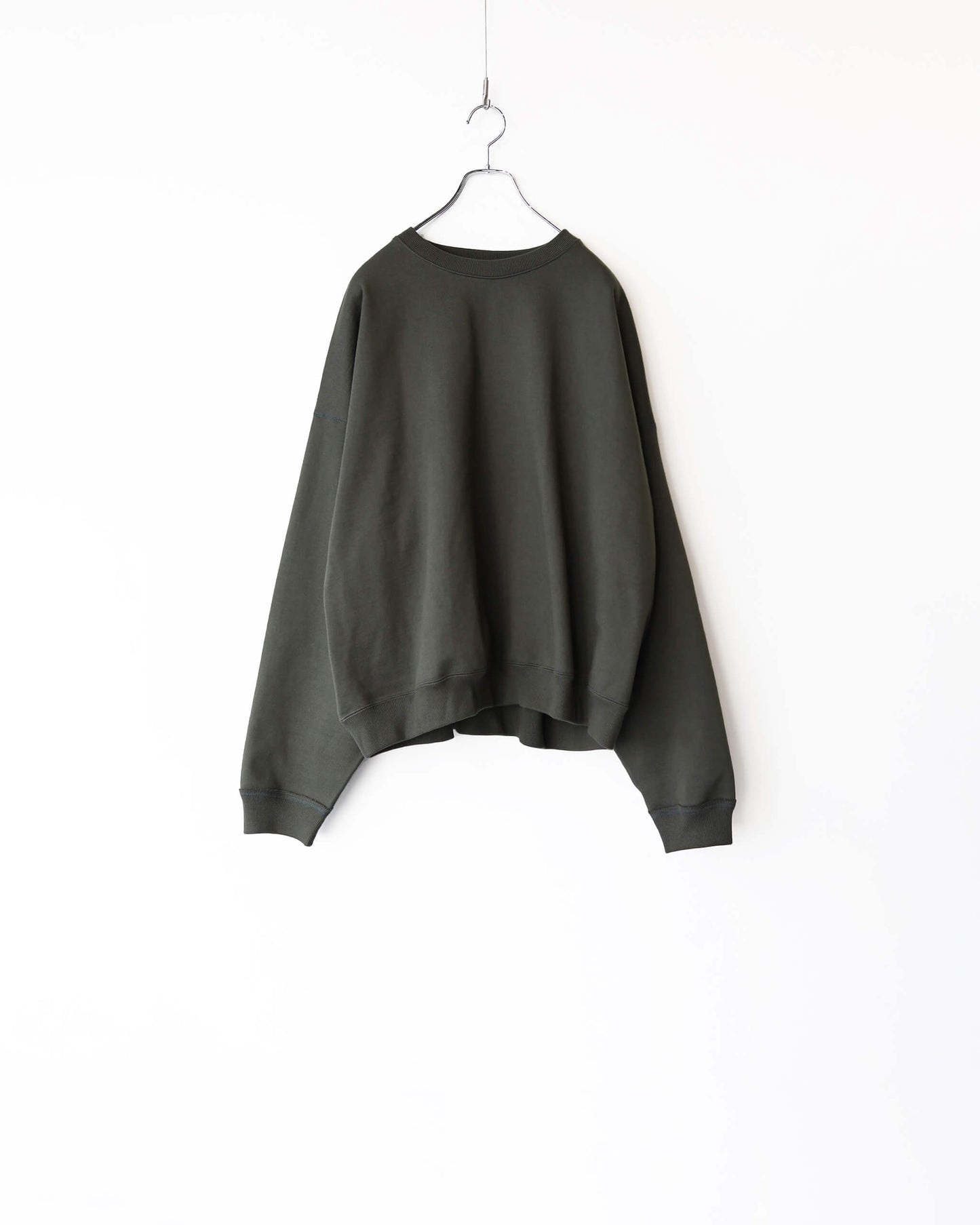 HUGE SWEAT SHORT ORGANIC COTTON HEAVY FLEECE "DARK OLIVE"