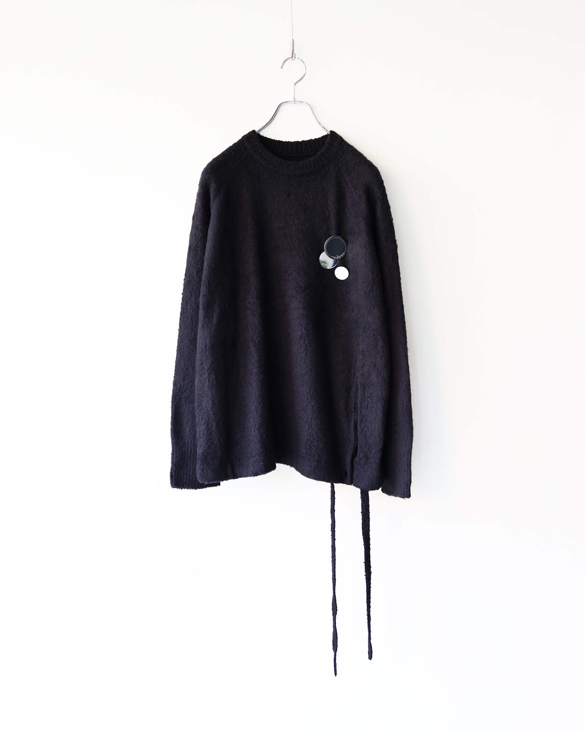 HEM-SLIT KNIT PULLOVER "Bk"
