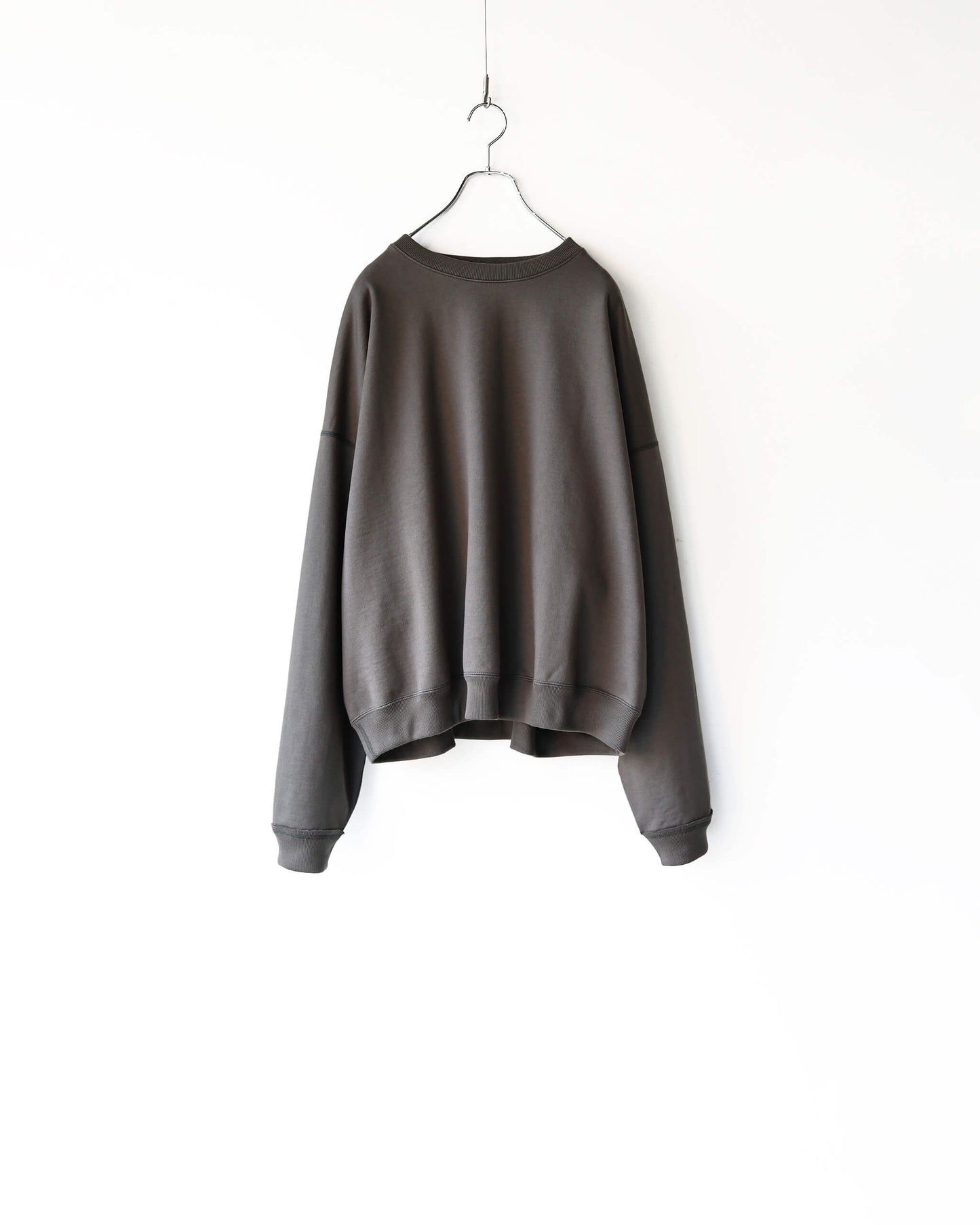 HUGE SWEAT SHORT ORGANIC COTTON HEAVY FLEECE "CHARCOAL"