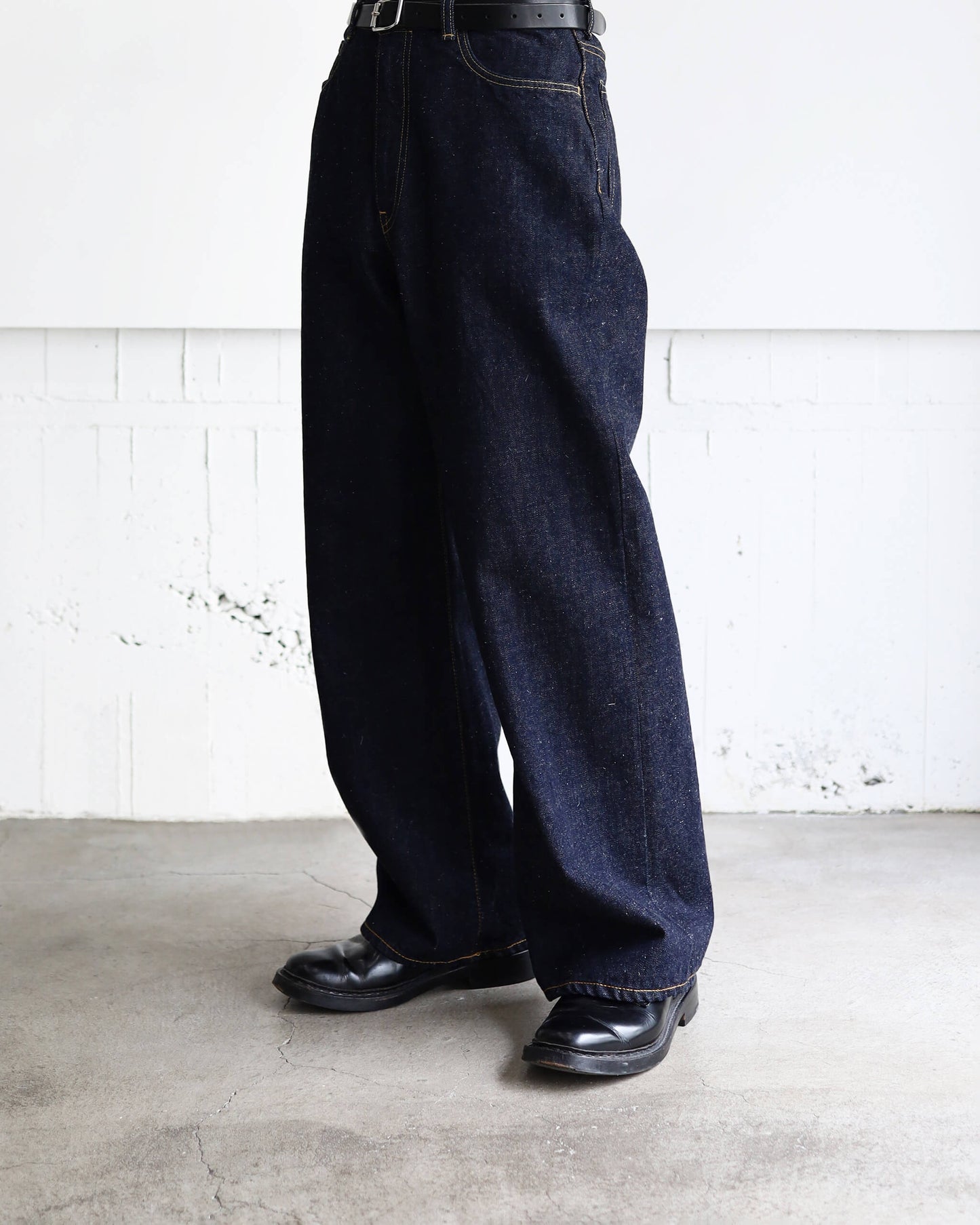 WIDE STRAIGHT DENIM KIMONO DENIM "INDIGO"