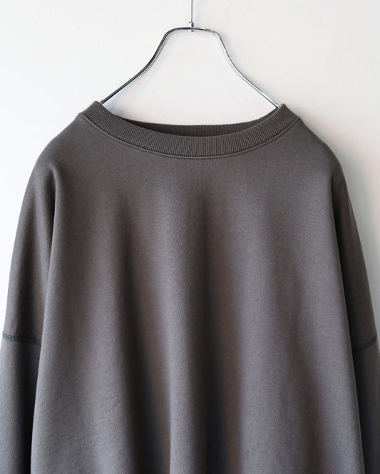 HUGE SWEAT SHORT ORGANIC COTTON HEAVY FLEECE "CHARCOAL"