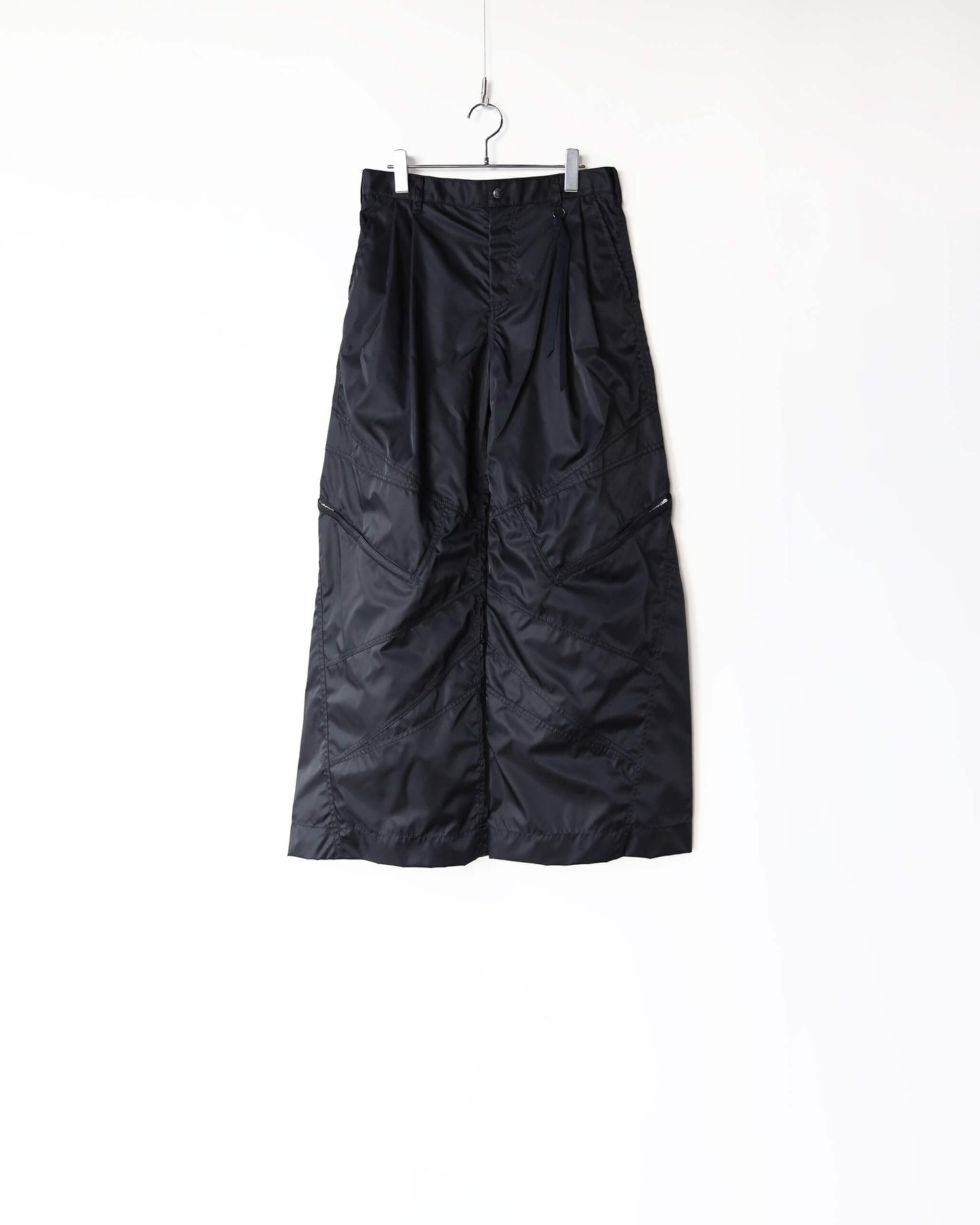 NYLON TRACK PANTS "Bk"