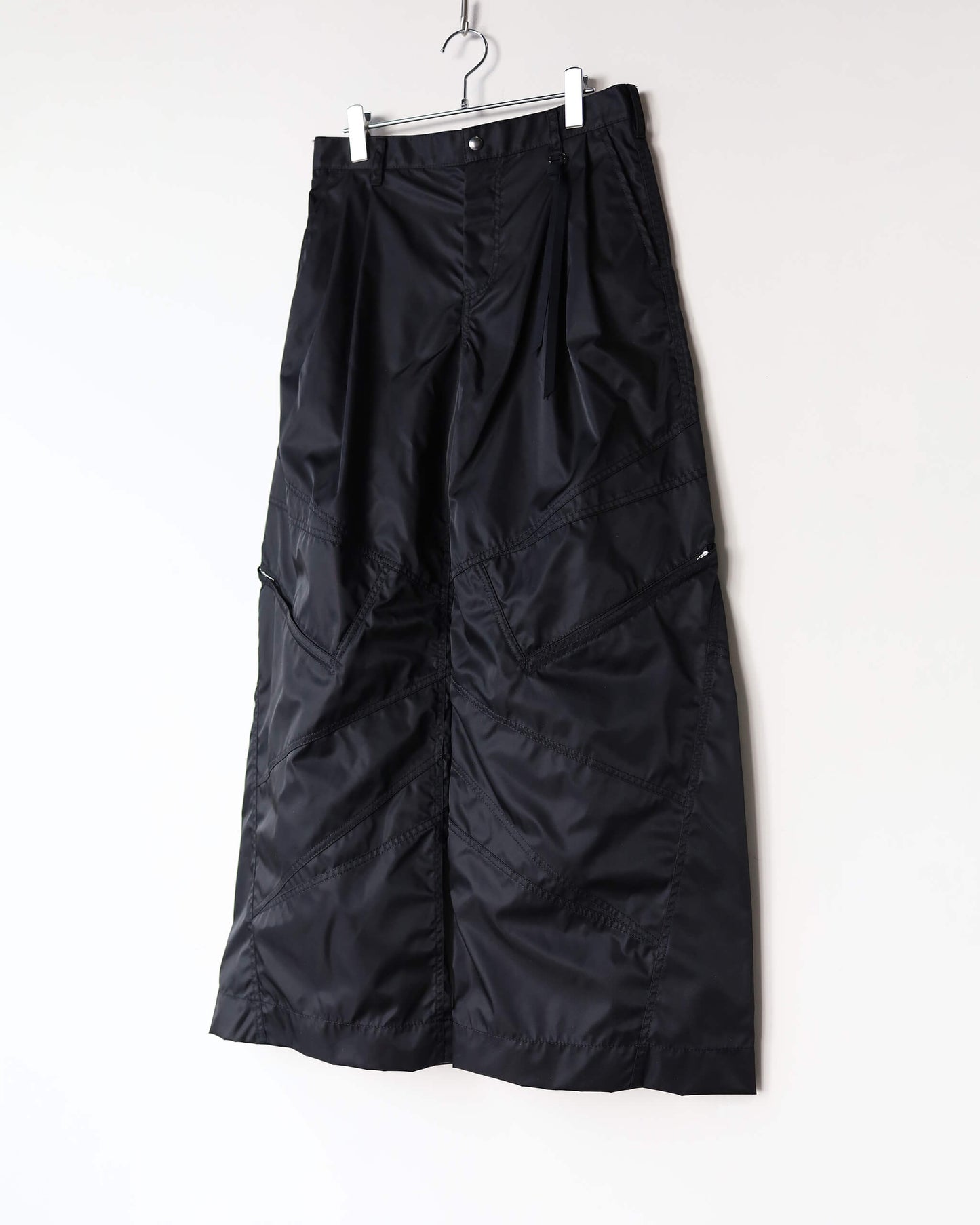 NYLON TRACK PANTS "Bk"