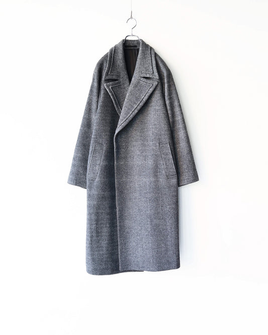 RELIEF FRAME COAT "CHARCOAL HERRINGBONE"
