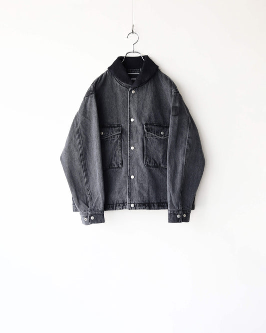 FLOAT DENIM BLOUSON "BLACK"