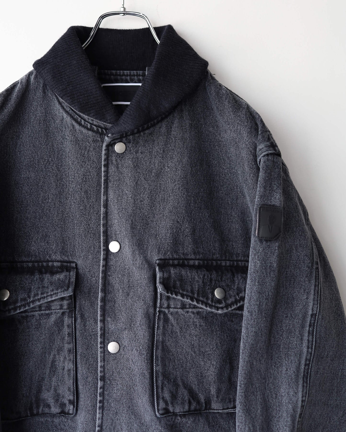 FLOAT DENIM BLOUSON "BLACK"