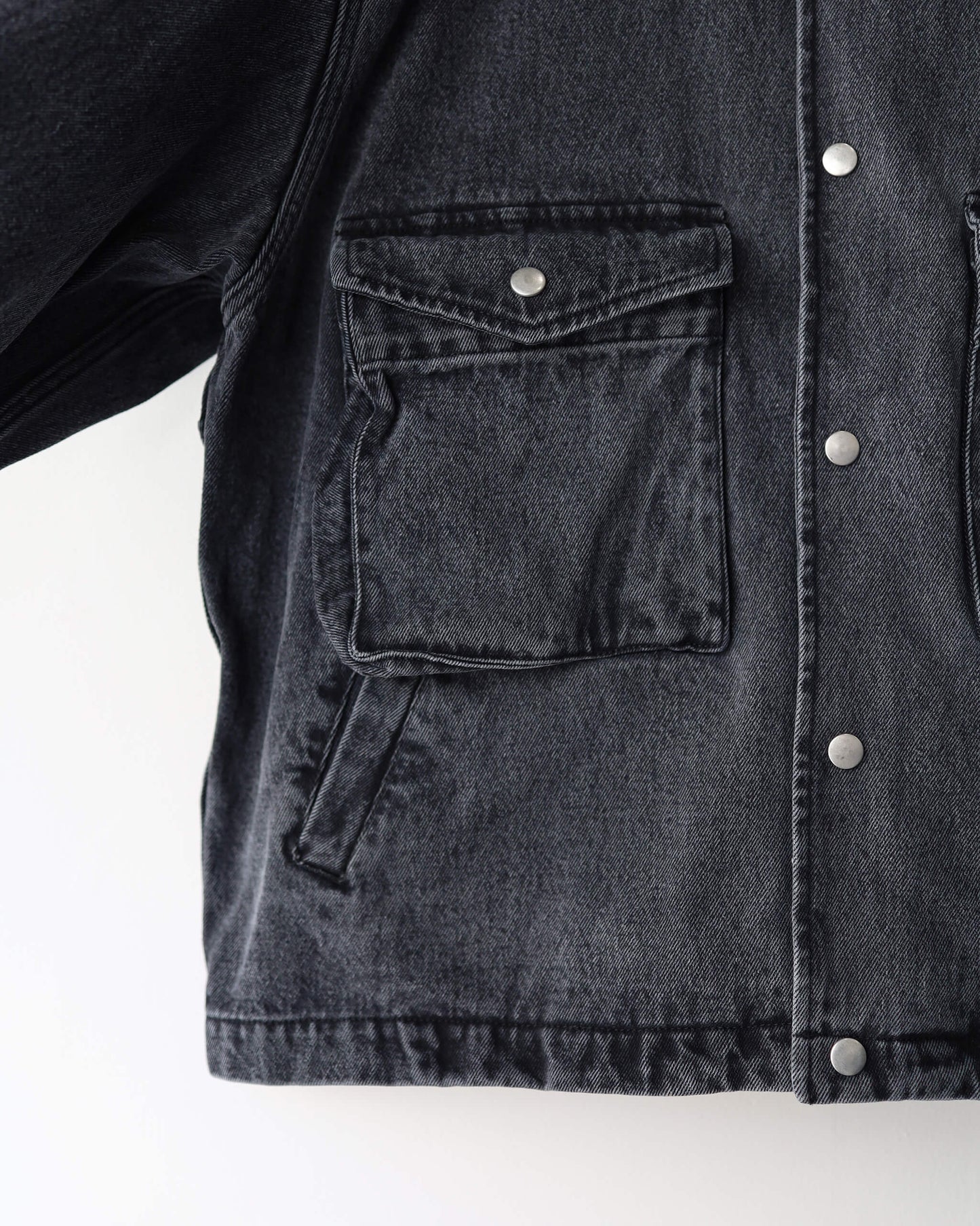 FLOAT DENIM BLOUSON "BLACK"