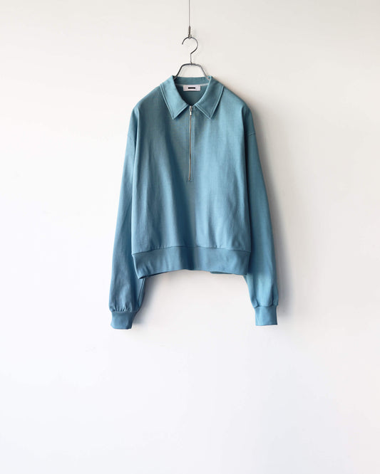 HALF ZIP JERSEY "LIGHT BLUE"