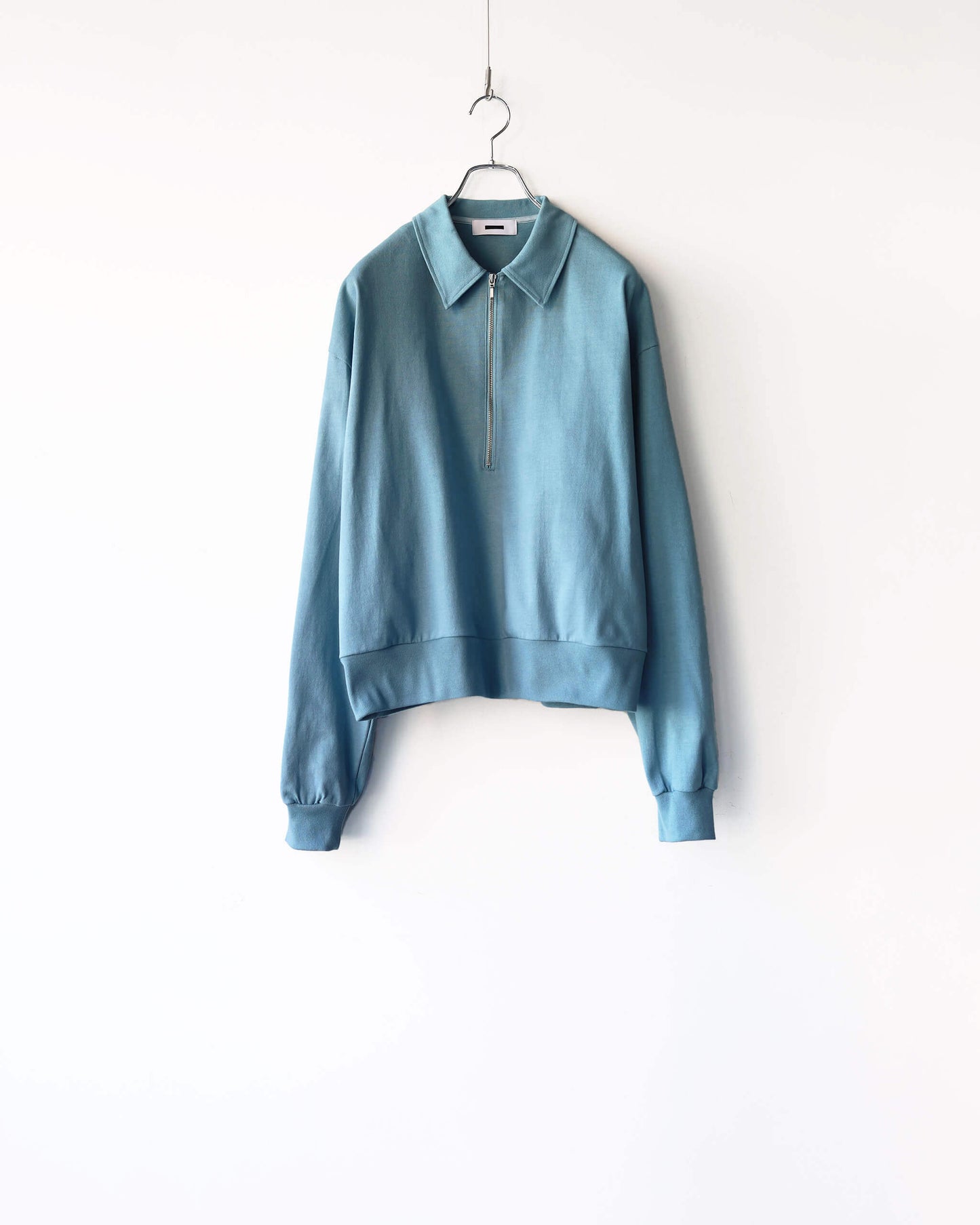 HALF ZIP JERSEY "LIGHT BLUE"