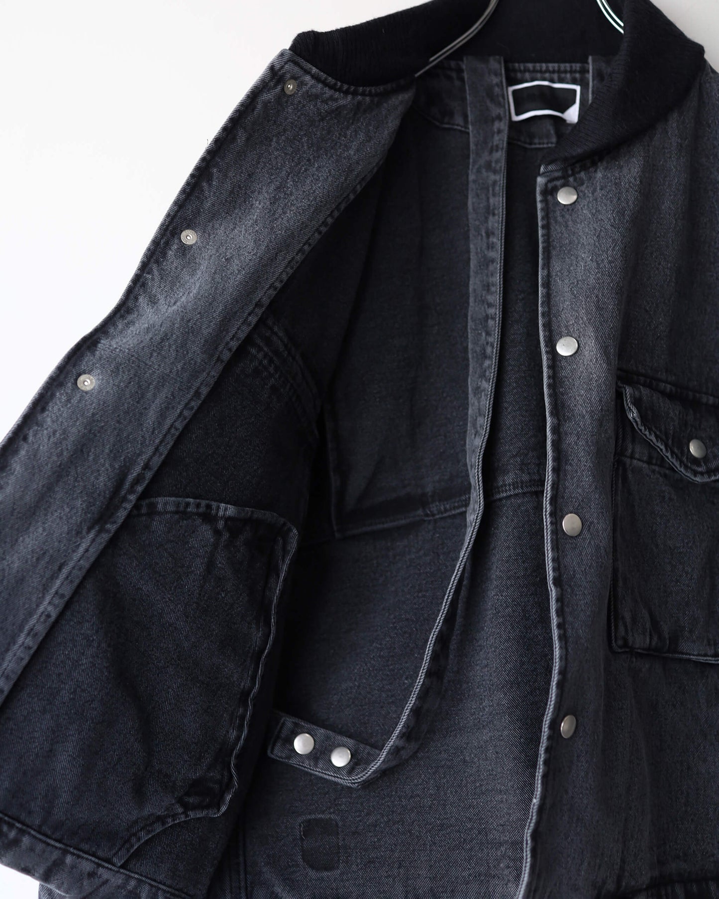 FLOAT DENIM BLOUSON "BLACK"