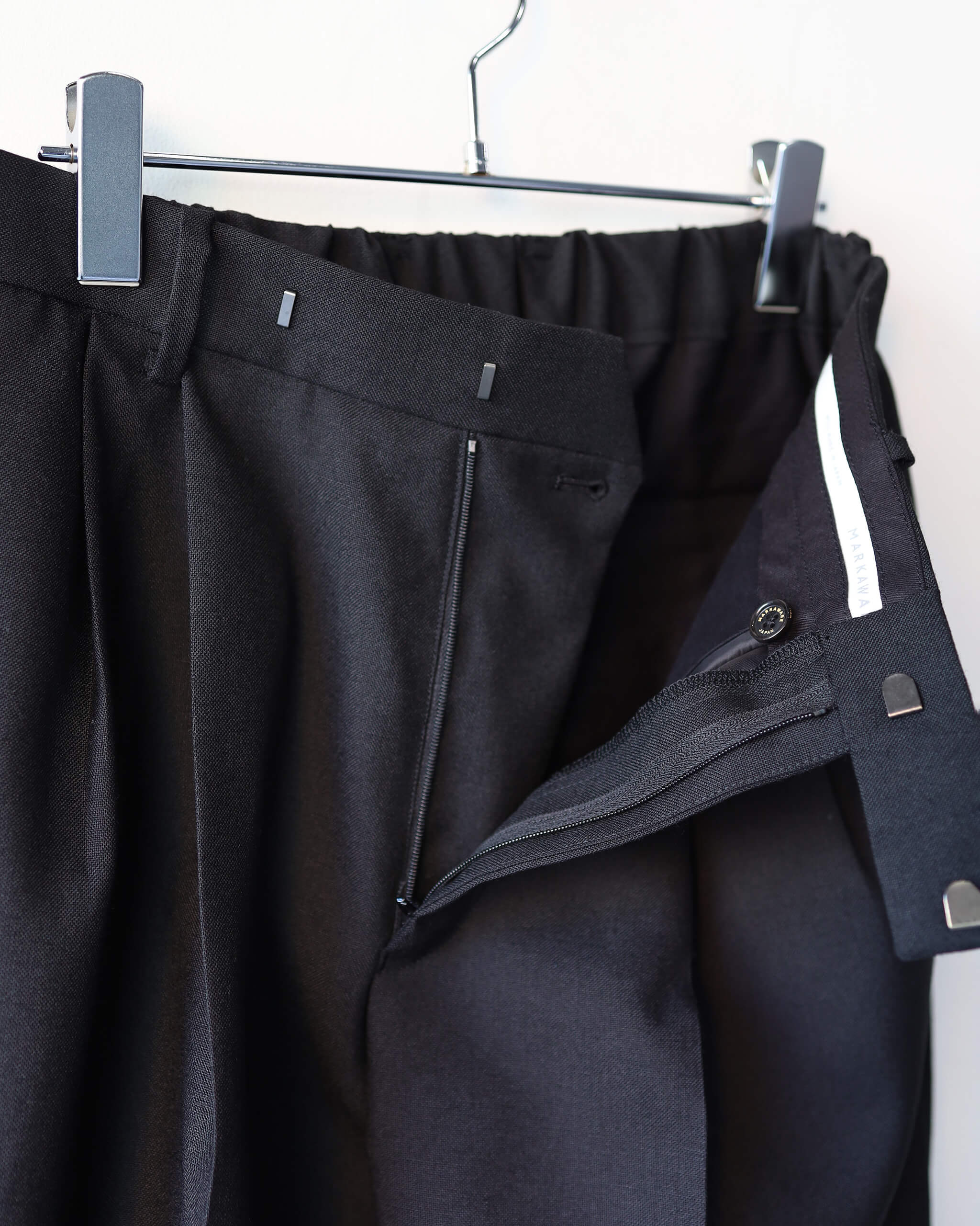 MARKAWARE DOUBLE PLEATED CLASSIC WIDE TROUSERS HEAVY ORGANIC WOOL